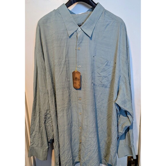 NEW Tommy Bahama Skyscraper L/S Silk Shirt Men's 4XB Long Sleeve NWT BT34098 - Picture 1 of 10
